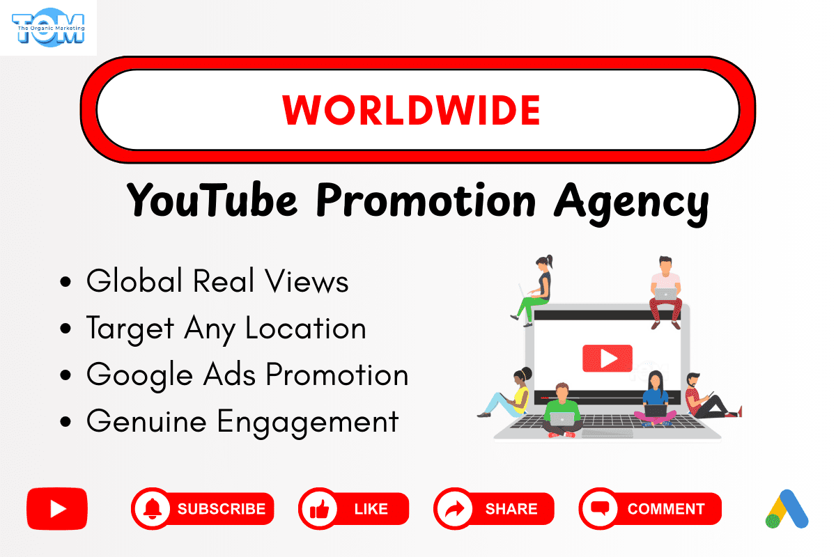Get real global views for your YouTube videos safely with Google Ads.