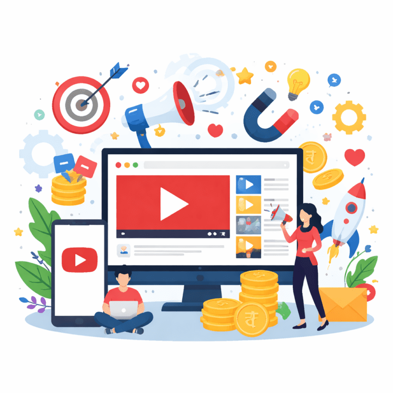 YouTube marketing services in Hyderabad using Google Ads for real views and channel growth.