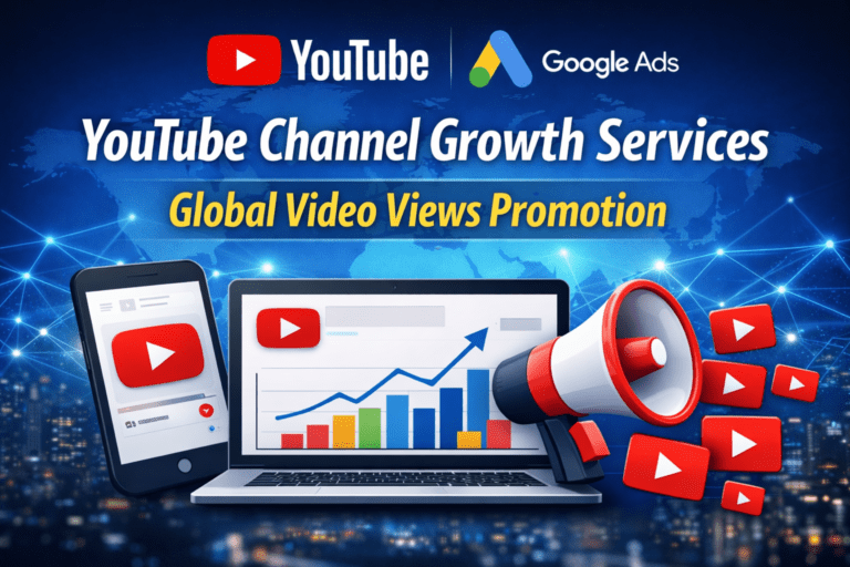 YouTube video promotion and channel growth using Google Ads to get real global views