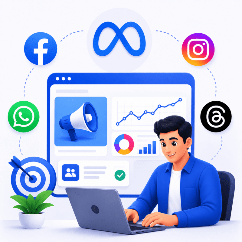 Meta Ads services for Facebook and Instagram advertising to grow business online