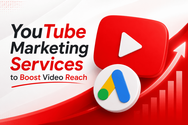 YouTube video promotion campaign to increase video reach and real views through Google Ads marketing services.