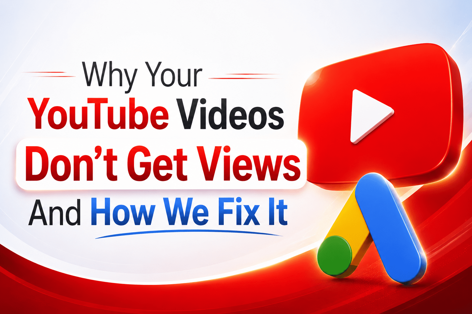 Real YouTube video views growing with Google Ads campaigns.
