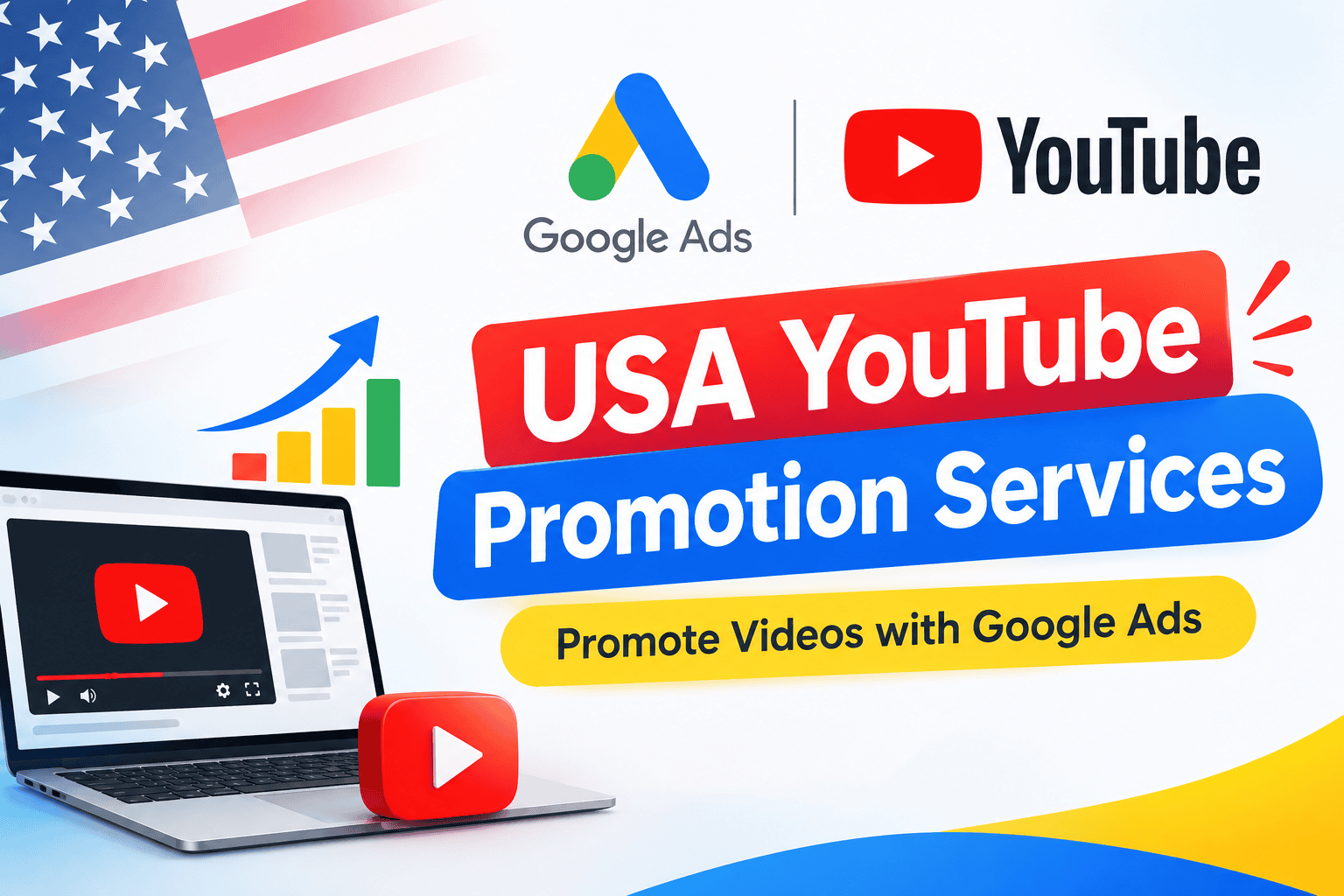 USA YouTube promotion services using Google Ads to reach viewers in the United States