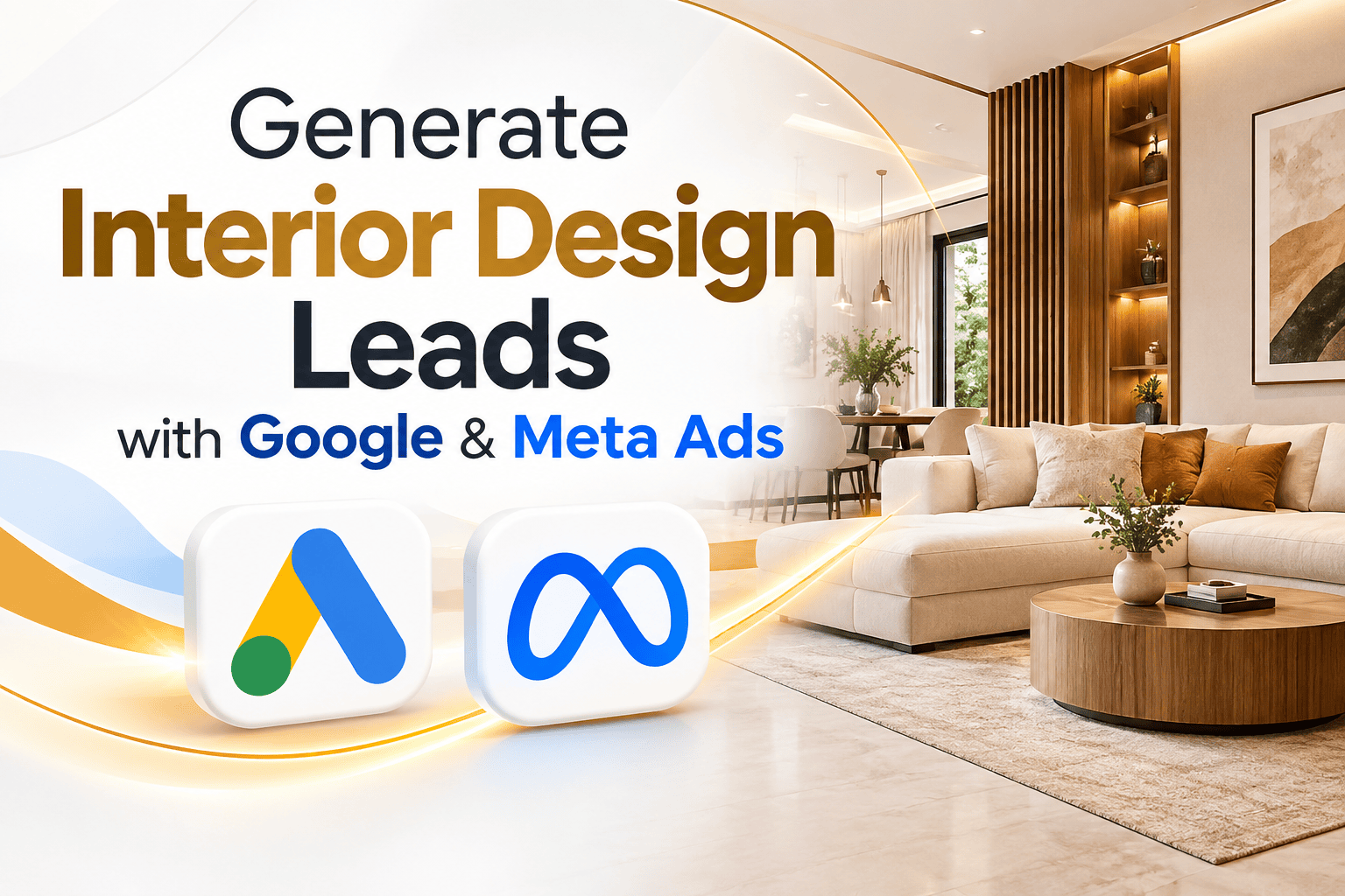 Interior design advertising with Google and Meta Ads